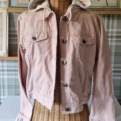 Veste à capuche rose pâle coton Brave Soul